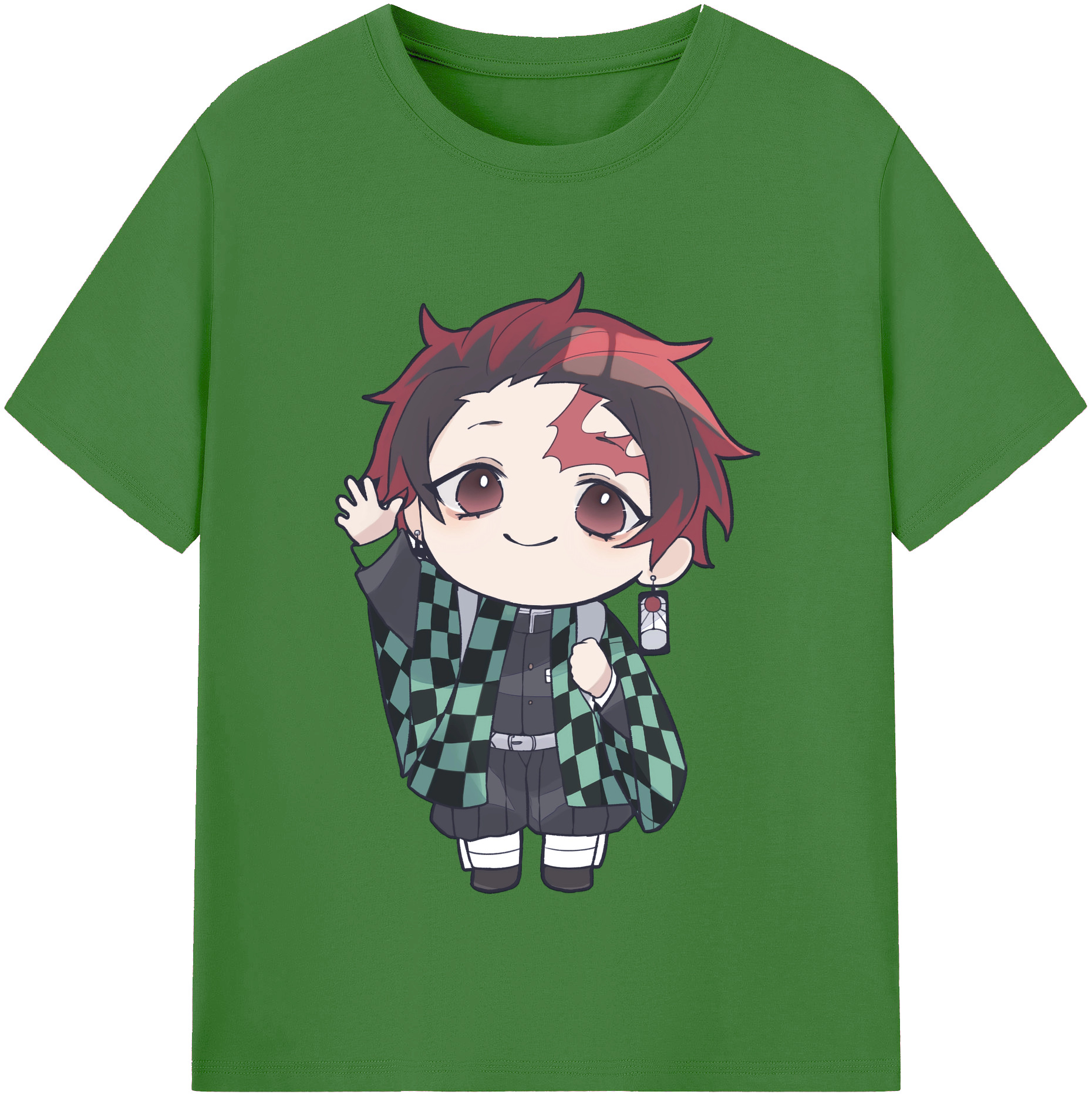 （画像用） 鬼滅の刃 竈門 炭治郎／かまど たんじろう Kamado Tanjirou レディースカジュアルプリントTシャツ（綿100％）